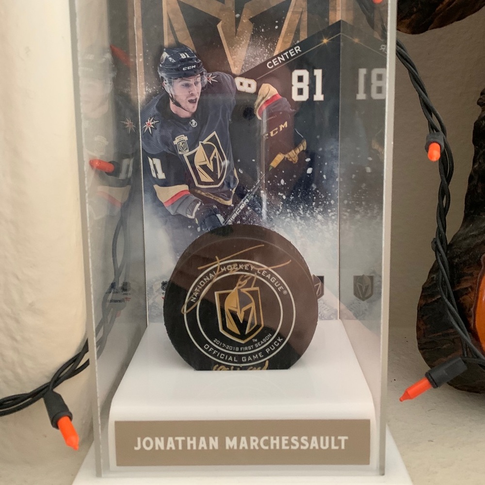 Vegas knights memorabilia signed hockey puck